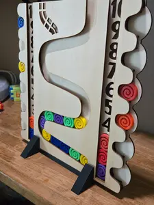 Reward Chart. Interactive Reward System for Kids, Potty Training, Chores, Game Scoreboard, Positive Reinforcement. All wooden display that kids can see and interact with. Hangs on the wall with velcro or can be used on a flat surface with the stand.