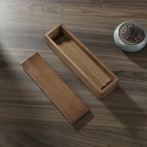 Bamboo Incense Stick Storage Box, Handmade Incense Burner Box with Lid, Incense Stick Organizer, Fragrance, Suitable for Meditation Yoga Use, Nature