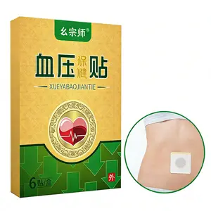 Herbal Acupoint Patches 2 Pcs Set Natural Herbal Wellness for Blood Pressure Support External Use 6 Pcs Box