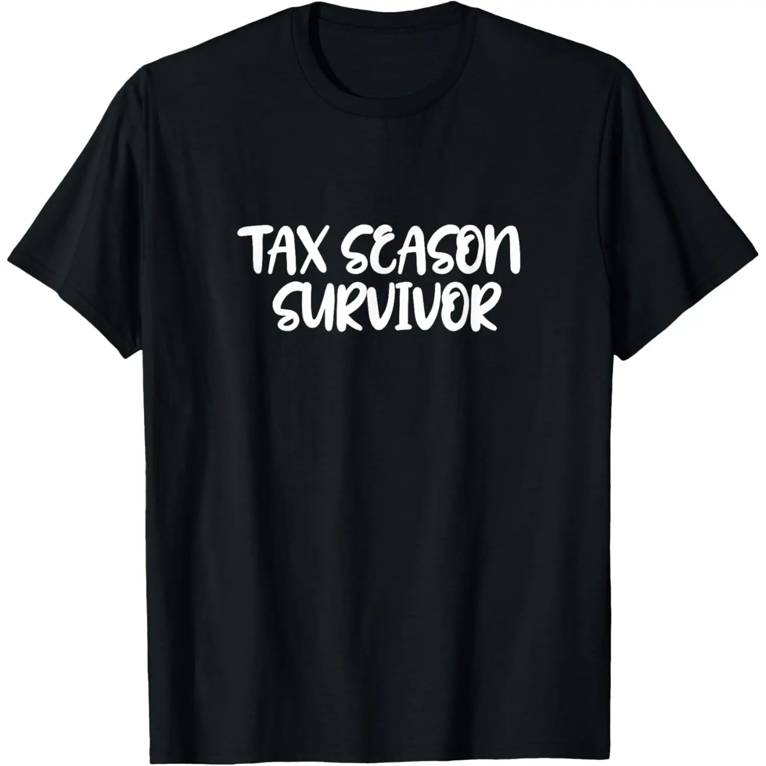 Women's Short-Sleeve Cotton Comfortable Straight Basic Casual Tax Season Survivor Funny Accountant CPA T-Shirt - Made in USA, Round Neck, Soft, Fresh Print, Everyday Use, 3xl, 4xl, Women's Clothes
