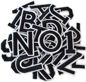 72 Pieces Iron on Letters and Numbers Patches, Black Alphabet Embroidered Patch A-Z, Numbers 0-9 Applique for Clothes, Dress, Hat, Socks, Jeans, DIY Accessories