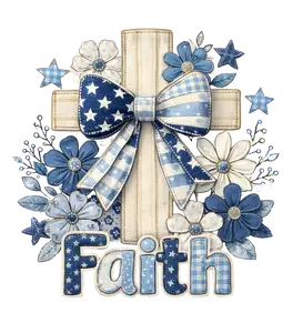 Faith Faux Patchwork Ready To Press Heat Transfer