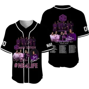Personalized The New Edition Way 2026 Tour Baseball Jersey – New Edition Jersey, NE Concert Merch Shirt, NE4LIFE Tour Gifts – Streetwear Top for Fans & Concert Outfits