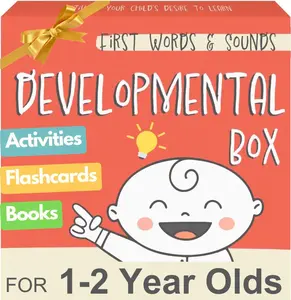 Pidoko Kids Developmental Baby Box - Educational Learning Toys for 1+ Year Olds with Activities, Flashcards, Books, and Scribble for Boys & Girls