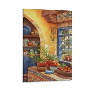 Mexican Poster Art Deco Canvas Print Poster for Traditional Mexican Kitchen Walls Canvas Painting Decor Gifts