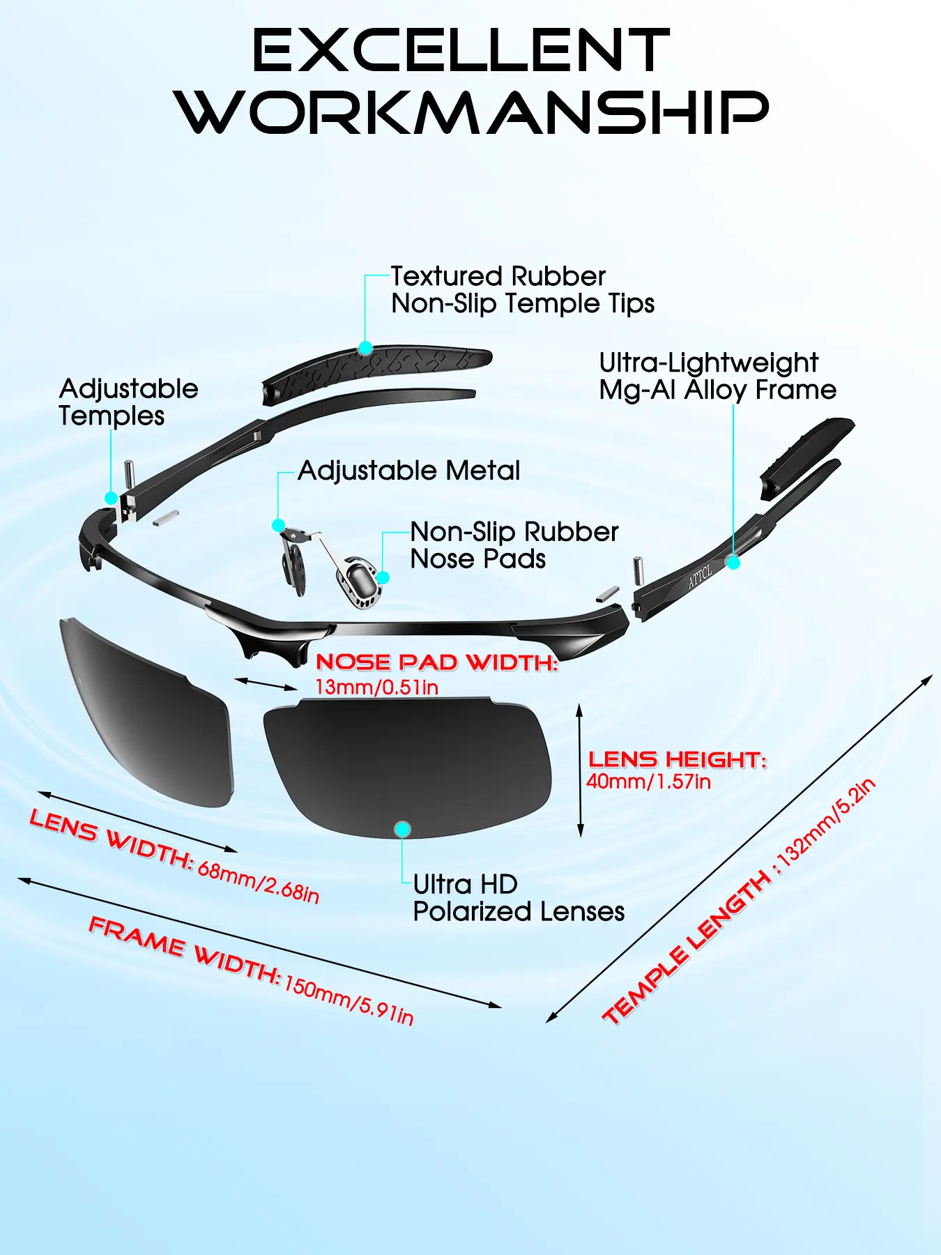 ATTCL Ultra-Light Aluminum-Magnesium Men