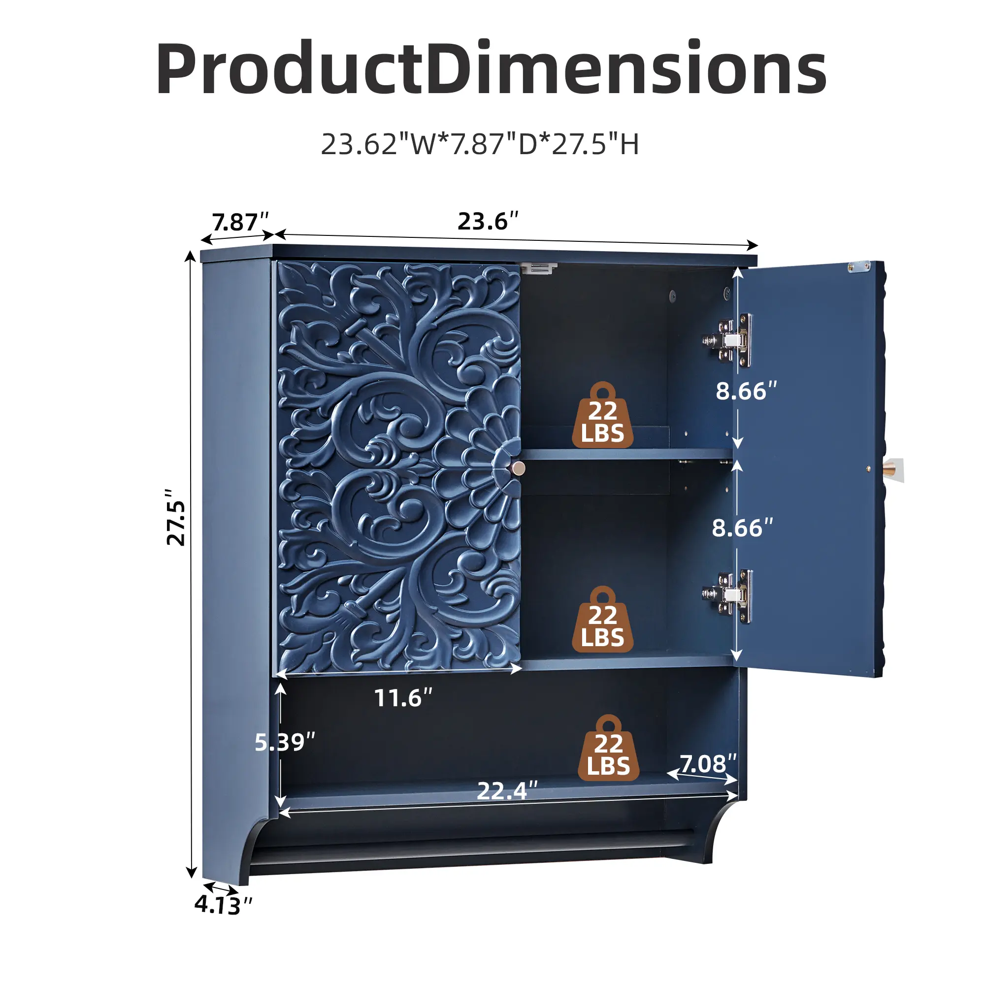 Blue Floral Cabinet