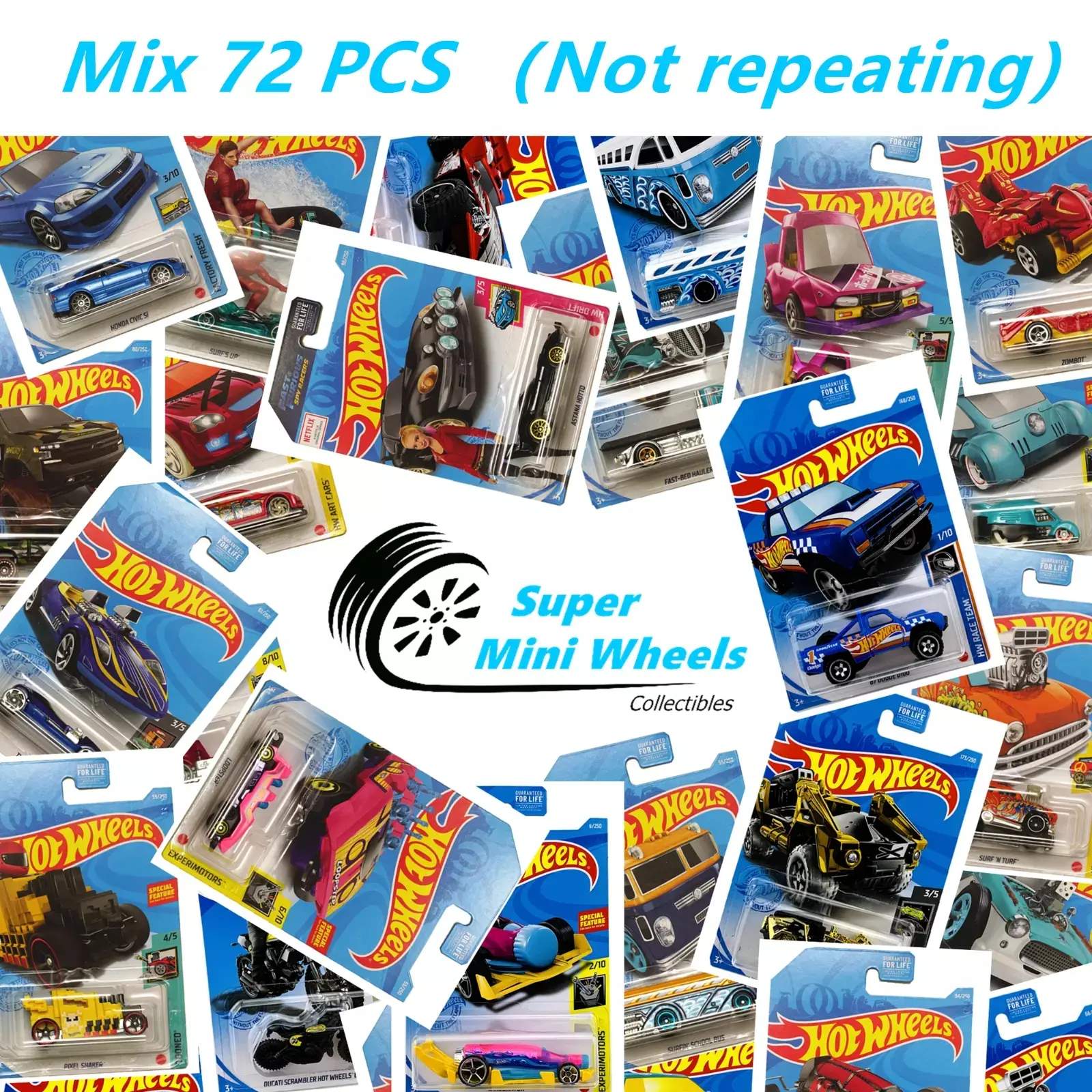 Hot Wheels Basic Lot 72 Pcs Not repeating - (Random Cars) Hot Wheels Basic Lot 72 Pcs Not repeating - (Random Cars)
