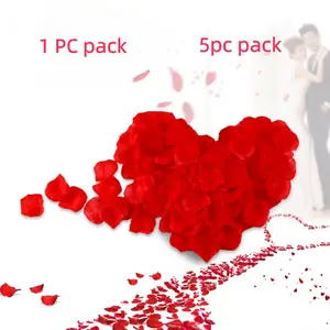 Realistic Rose Petals, Romantic 1000pcs Non-Woven Artificial Rose Petals, Wedding Decor, Bar Celebration Props, Fake Petals for Home Decoration