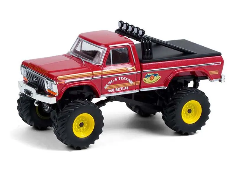New 1979 Ford F-250 Monster Truck w/ Bed Cover - Greenlight Kings of Crunch Special Series 9, 1:64 Scale Diecast Metal Model Car, Collectibles, Mini Truck Toy (Auto & Technik Museum)