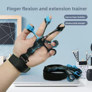 New Silicone Trainer Adult Fitness Trainer Elastic Belt Sports Rally Finger Grip Fitness Equipment  press machines back extension