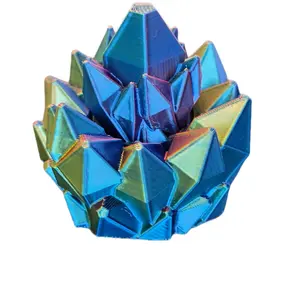 Crystal Fidget Spinner Toy - Colorful Geometric Design, Lightweight and Fun Accessory for Relaxation and Play