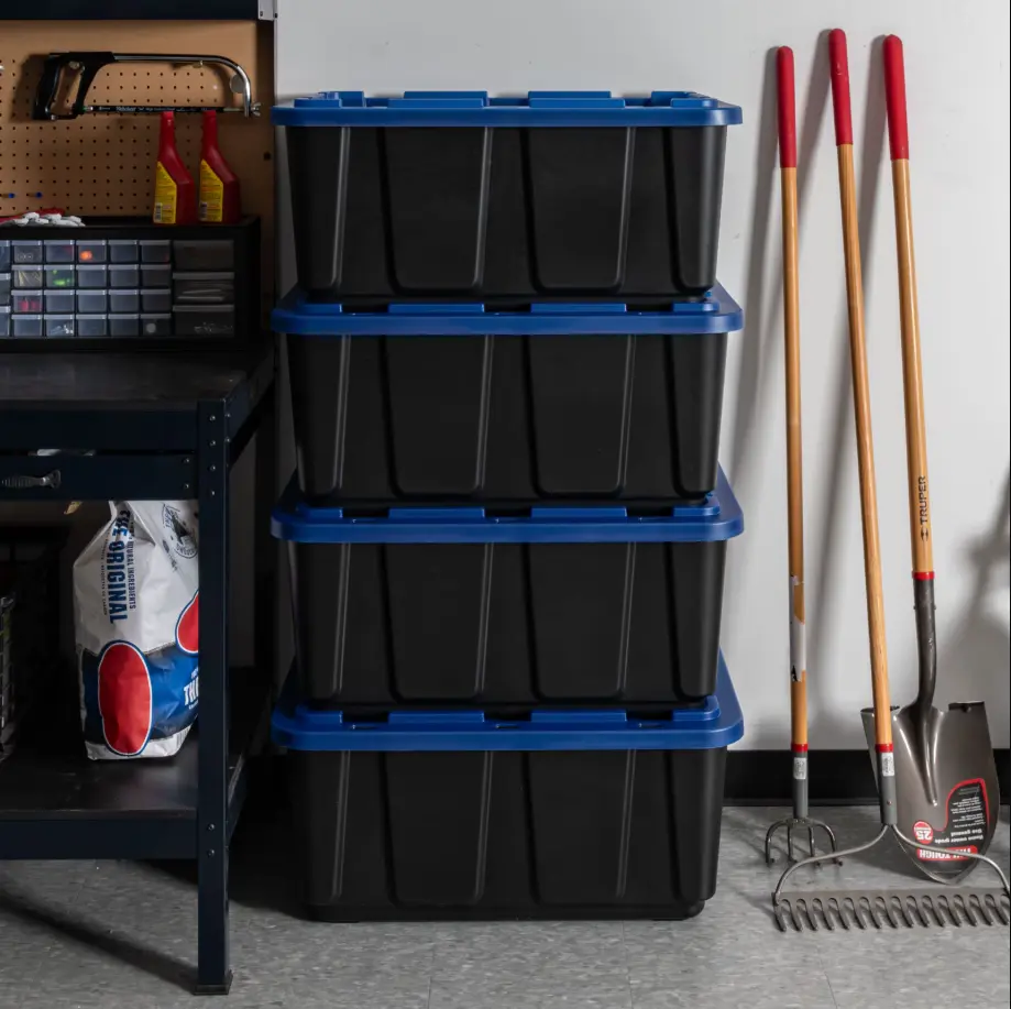 IRIS 27 Gal. Plastic Storage Bins with Lids, Latching Totes, Heavy Duty Containers 4Pk