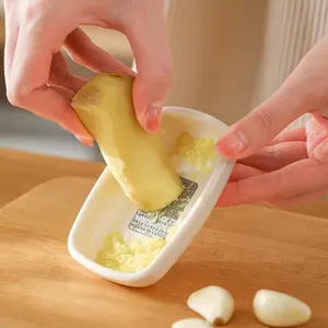 Manual Ginger Grater and Grinder, Stainless Steel Blade, Easy Clean Plastic Design Utensils, Kitchen Tool for Ginger Paste, Handheld Ginger Mincer