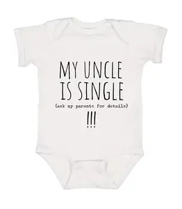 My Uncle Is Single Onesie, Funny Baby Onesie, Newborn Gift Baby Bodysuit, Cotton Baby Clothes