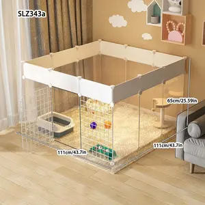 Cat Fence Cat Cage Indoor Free Space Pet Cats Kittens Small Isolation Barrier, Home Use, Comfortable and Secure Enclosure, Puppy Exercise Pen