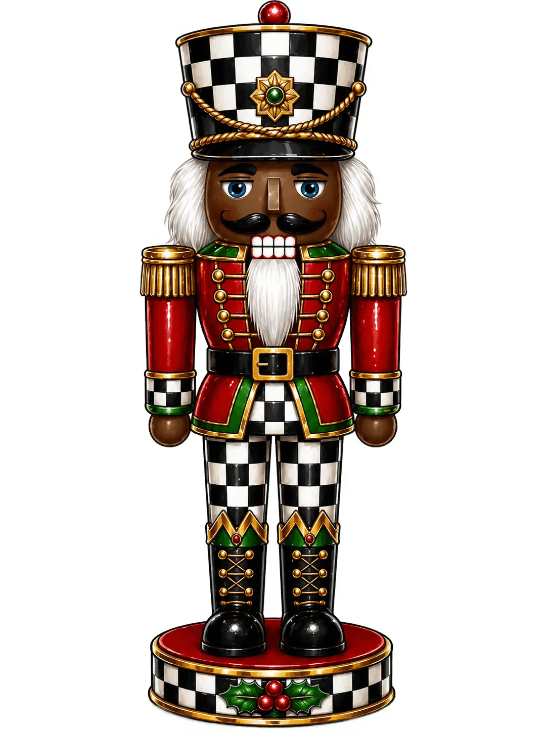 Traditional Nutcracker, Darker Skin Tone Nutcracker, MF-W-0056-DH-32, 32" Door Hanger
