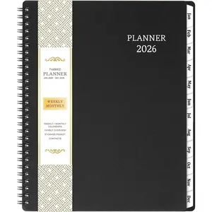 2026 Planner - Calendar Planner 2026, 8" x 10", Jan. 2026 - Dec. 2026, 2026 Planner Weekly & Monthly,  -Wire Binding, 12 Monthly Tabs, Improving Your Time Management Skill