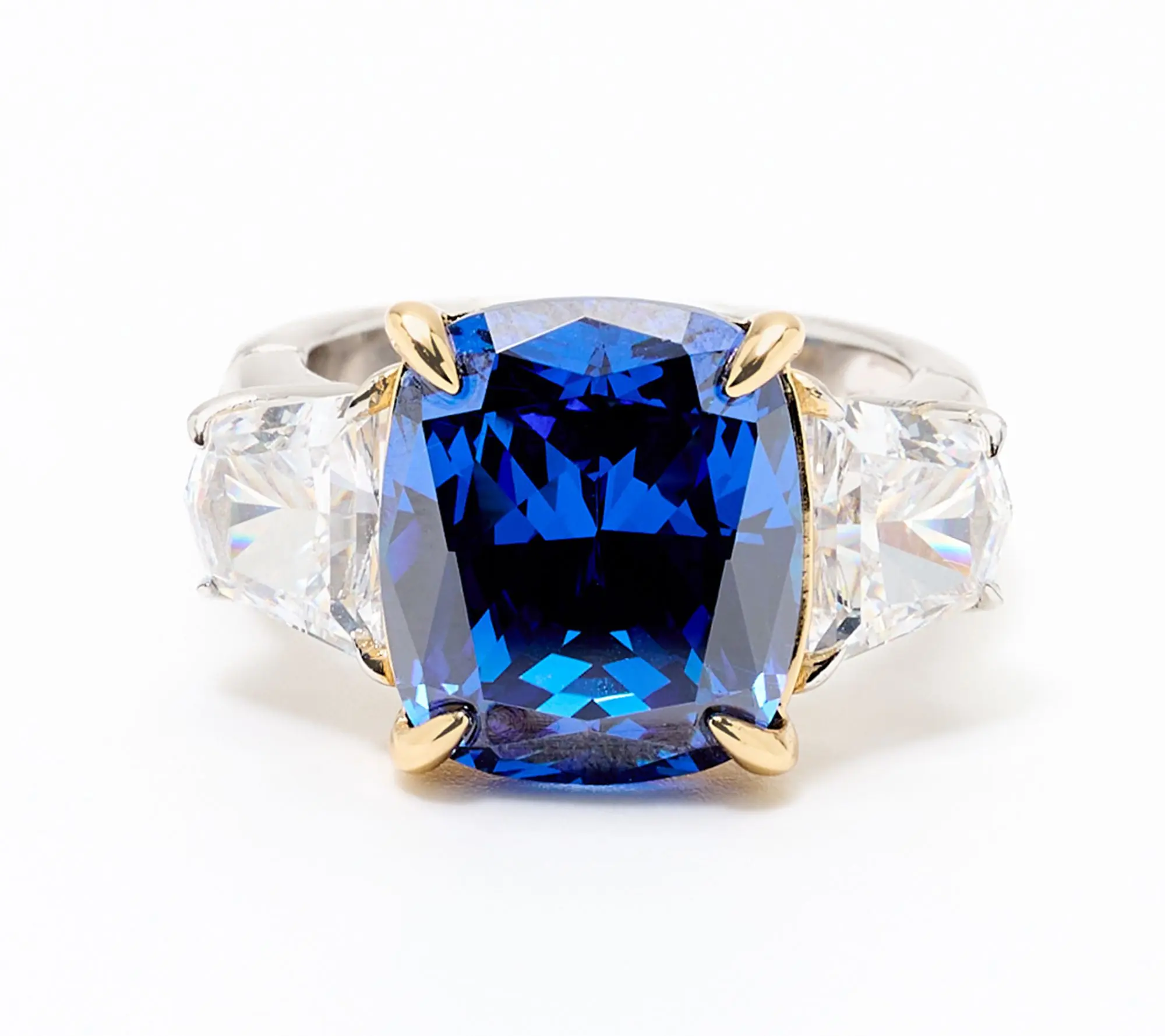 Diamonique x Jennifer Miller Cushion & Shield Cut Accessible Shank Ring