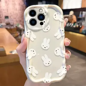 Cute M-Miffys Wave Case for iPhone 16 15 14 Pro Max 13 12 Mini 11 XS X XR 8 7 Plus SE 2022 2020 Soft Shockproof Back Cover Funda