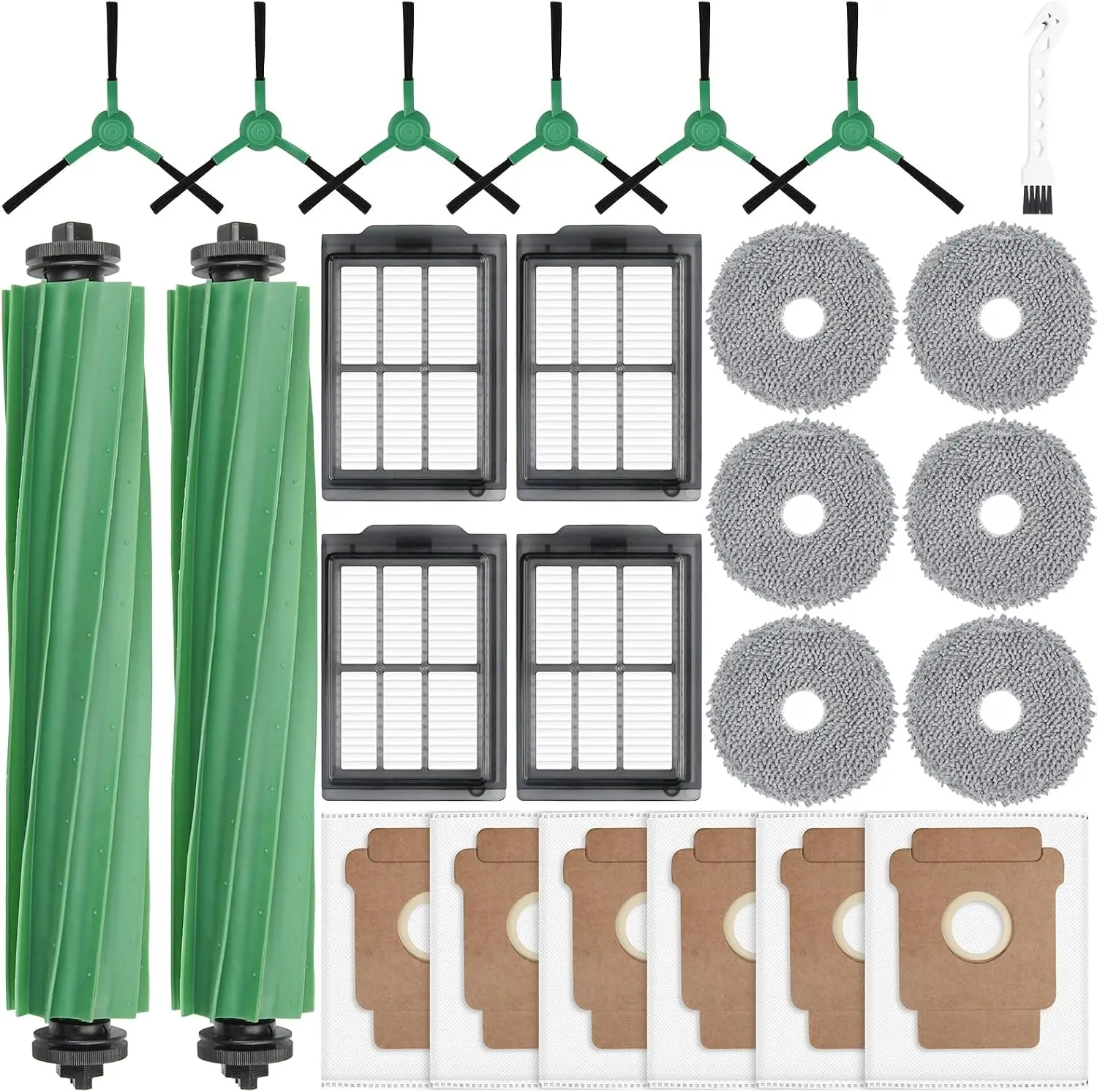 25 Pcs Replacement Part for iRobot Roomba 505X Combo,Plus 405/505/507 Combo,Reusable floor mops, Deep-cleaning supplies