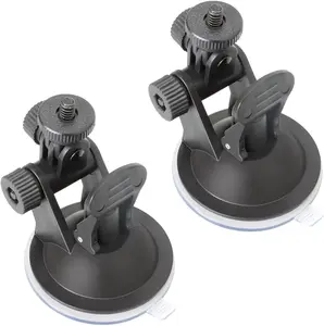 2 Pack Dash Cam Suction Cup Mount with 1/4 Screw Thread for Car Dashcam GPS DVR Action Camcorder Phone Bracket Video Recorder
