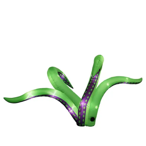 inQ Products D0102X3DB1A Halloween Inflatable Octopus Tentacles Outdoor Decorations, Blow Up Hanging Decoration with Built-in LED Lights - Pack of 2