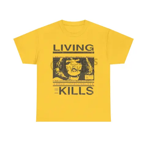 Living Kills T-Shirt | Retro Japanese Style Graphic Unisex Cotton Tee