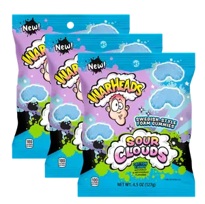 Warheads Sour Clouds Cotton Candy 4.5 oz - 3 Pack Warheads Sour Clouds Cotton Candy 4.5 oz - 3 Pack