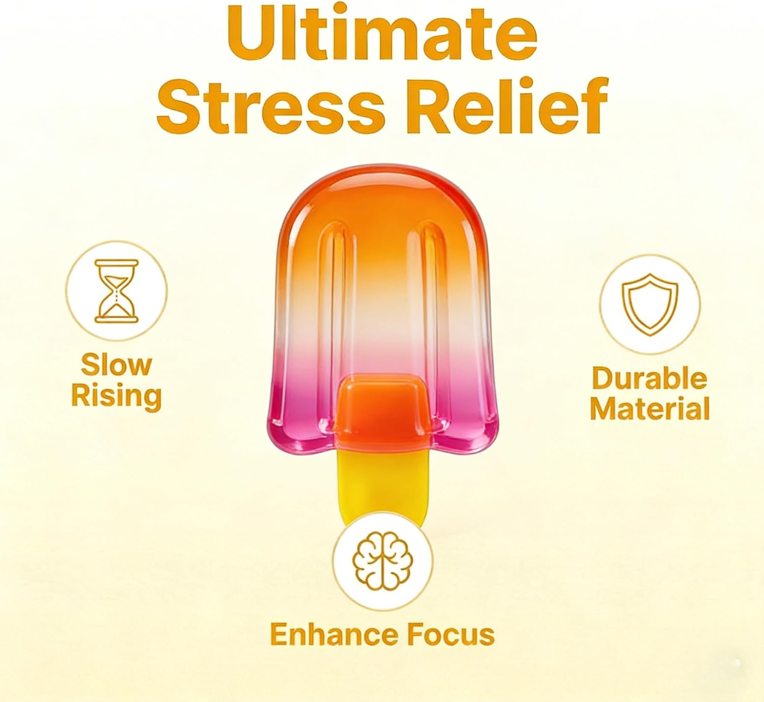 Ice Cream Squeeze Squishy, Summer Sensory Stress Relief, Malt Sugar Squishy Stress 2026 New Slow Rise Relief Fidget Sensory for Anxiety Stress Party Favors