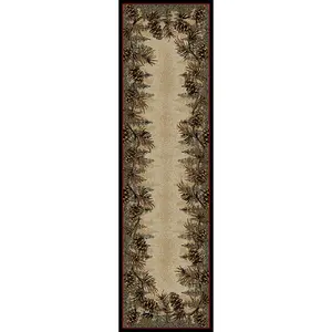 212 MAIN Mayberry Rug AD3823, 2 ft. 3 in. x 7 ft. 7 in. American Destination Mount Le Conte Multi-Color Modern Unique Runner Rug, Household Decorative Piece, Household Decorative Rug