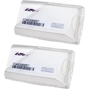 EZ Pass Holder, 2 Pack Ez Pass Holder for Windshield with  Suction Cups, Heat & UV Resistant Toll Transponder Holder for  Fits EZ Pass Mini/iPass in Size 3.7 x 1.9 inches (Clear)