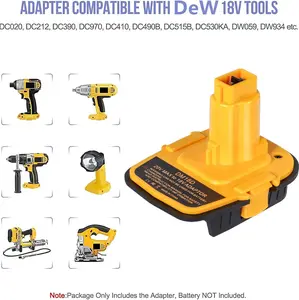 Breathe New Life into Your OldDeWalt XPR Ni-Cd 18V Tools:Compatible Lithium Battery Adapterfor DeWalt and Milwaukee