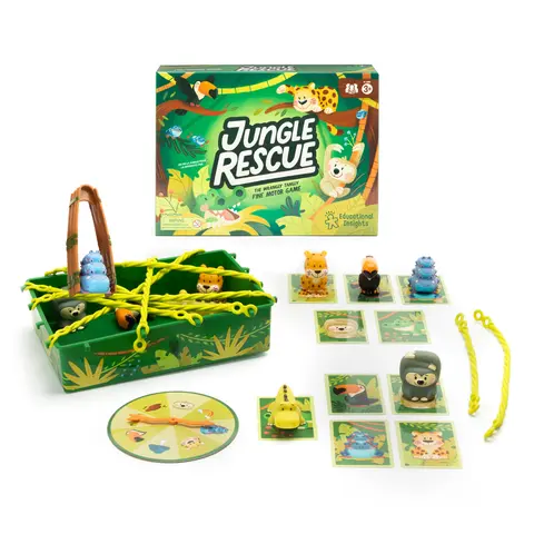 Educational Insights Jungle Rescue Toddler Board Game - Games for Kids Ages 3+, Animal Preschool Games, Board Games for Kids
