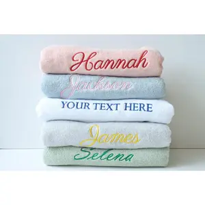 Custom Embroidered Bath Towel – Personalized Cotton Bathroom Decor