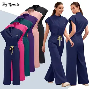 New Casual Wide Leg Uniform Women Medical Clinical Work Clothes Hospital Nurse Accessory Beauty Salon Spa Pet Shop Lab Workwear