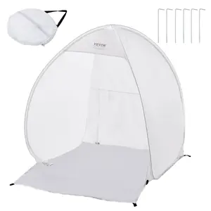 VEVOR Spray Paint Shelter, TikTokShopBlackFriday, 40 x 35 x 40 in Pop-Up Portable Spray Paint Tent with Built-In Floor, Exhaust Window and Storage Bag, Foldable Paint Booth for Furniture, DIY Hobby Tool Painting Station