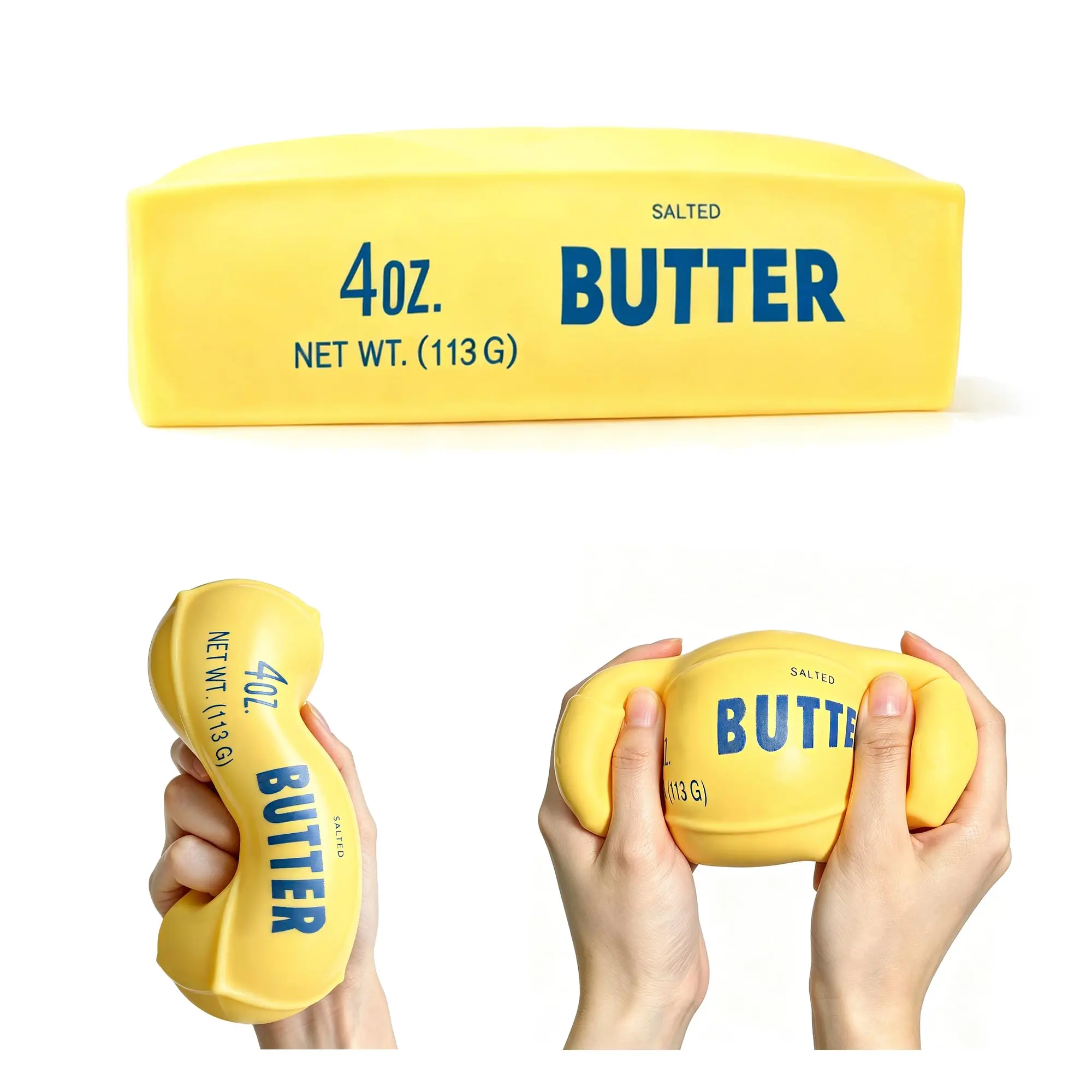 Butter-Soft Non-Toxic Cream-Colored Stick Shape Plush Toy with Butter Scent, Cushioned Fidget Stress Relief Toy, Cute Desk Decoration Gift for Kids Adults