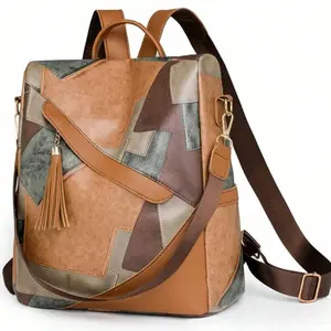 Fashion Colorblock Anti-Theft Large Capacity Backpack for Women, Preppy Backpack Work Bag Everyday Bag Purses Tote Bag for Women Fits Laptop, Travel, School, Casual Street Style, Perfectly Matching With Backpack Accessories, Back to School Essentials