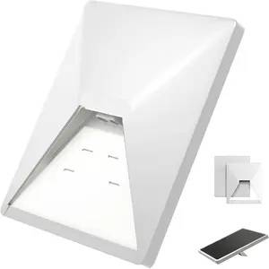 Stargear Starlink Mini Case, Mini Protective Cover Liquid Silicone Case for Starlink Satellite Dish, Accessories for Starlink Portable Full Cover Shell with Black Sticker (White)