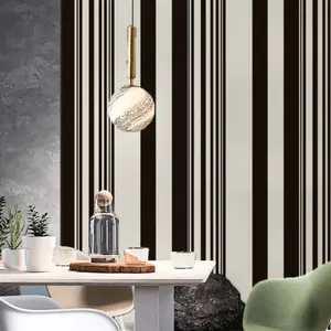 Nordic Striped 3D Wall Paper Self-Adhesive Back Wall Decor for Living Room PVC Wallpaper, Modern Home Decoration