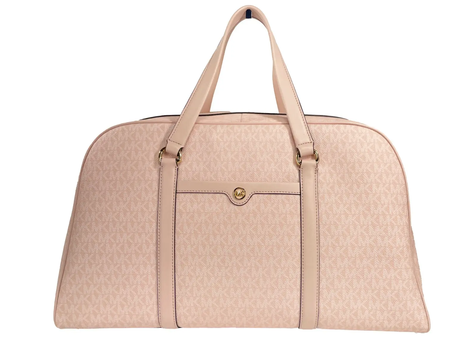 Pre-owned MICHAEL KORS Pvc Travel Bags Travel Extra Large Powder Blush Top Zip Weekender Luggage Women's Bag