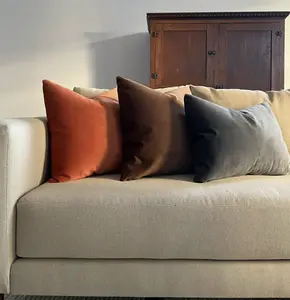 The Square Pillow - Chocolate Recycled Velvet