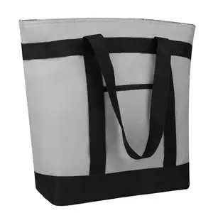 Insulated Reusable Tote Bag for Grocery Shopping for Women/Men, Pizza/Food Delivery Bag to Keep Food Cold/Hot for Uber Eats/Doordash/Grubub, Cooler Bags for Travel/Beach/Picnic, Cooler Bag,Grey