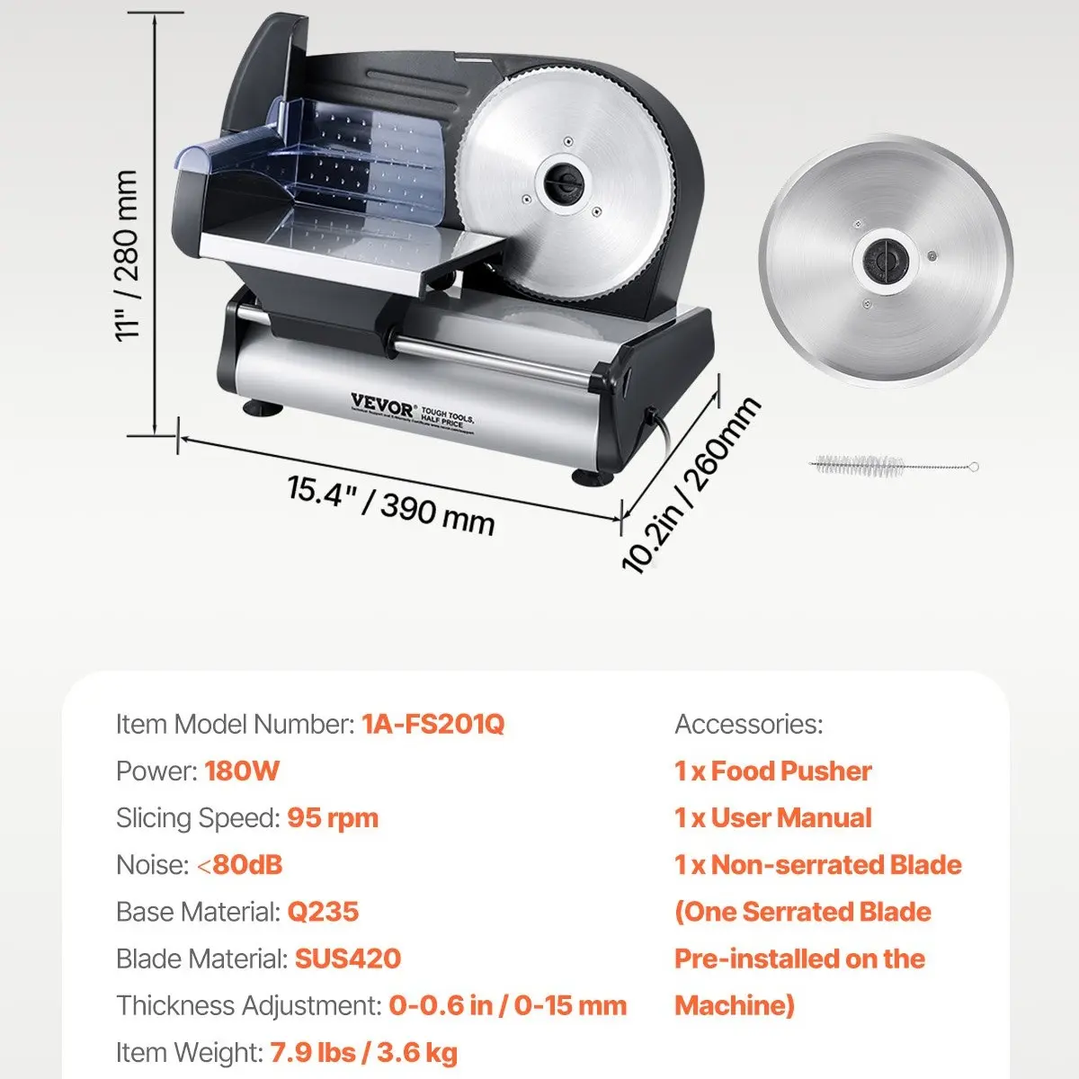Upgraded - 7.5 inch - 180W