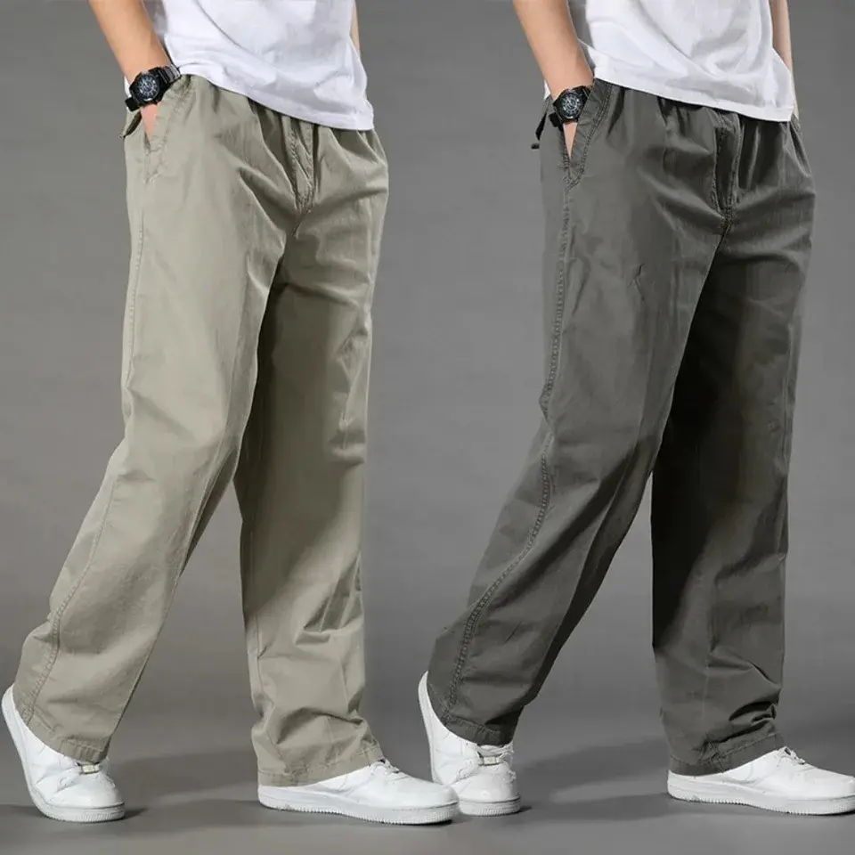 Men's Cargo Pants Summer Spring Cotton Work Wear New In Large Size 6XL Casual Climbing Joggers Sweatpants Hombre Autumn Trousers