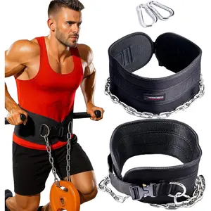 Dip Belt for Weight Lifting with a Quick Closure Steel Buckle, Weighted Belt for Pullups & Dips for Men, with Durable Chain and Carabiners, Weightlifting, Squat, Bodybuilding