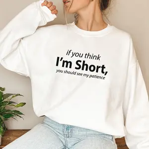 Comfortable Knit Sweatshirt – Women's Graphic Pullover with Clever Words Design