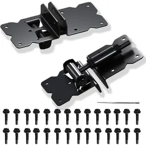 Self Closing Gate Hinges Heavy Duty for Wooden/Vinyl/PVC Fence Gate Hardware, 2Pack gate Closer 90 Degree Adjustable with Self-Tapping Screws and Adjuster Tool