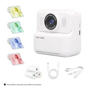 Instant Print Kids Camera, Dual Lens Selfie Digital Camera, Portable  Camera with Thermal Printing, Comes with 3rolls Print Paper Lanyard USB Cable,Perfect Birthday Holiday Gift for Boys Girls Age 3-12